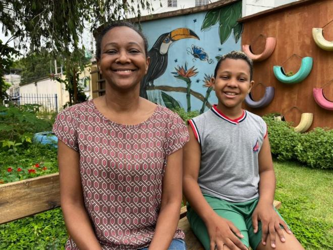 Delma Ferreira Souza Barbosa e o filho, Mateus Souza Barbosa