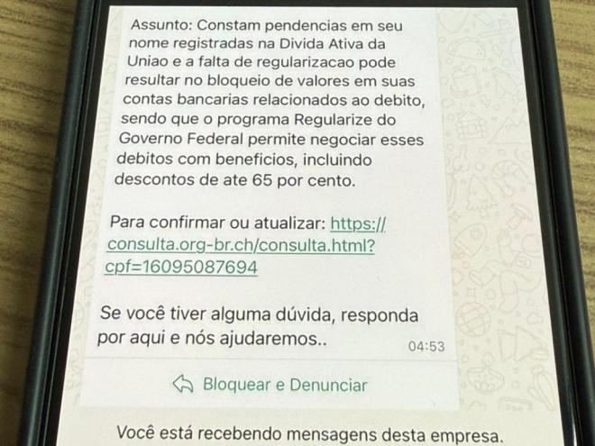 Golpistas alegam que a vítima tinha pouco tempo para regularizar a suposta situação 