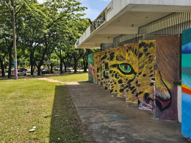 O Parque Ipanema foi escolhido estrategicamente para receber os murais do artista