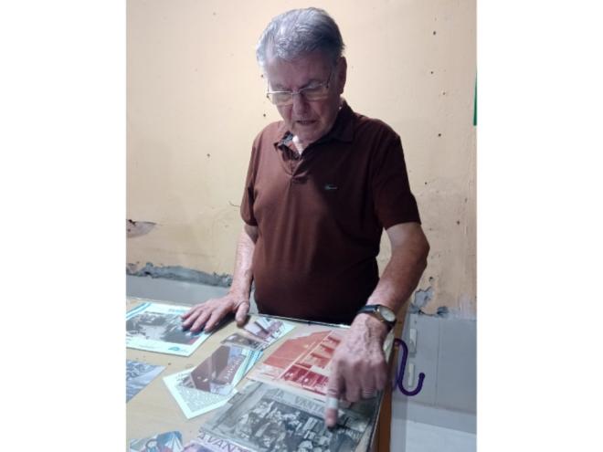 O proprietário José Stelzer, de 87 anos, mostrou à reportagem do Diário do Aço fotos antigas e contou a trajetória de sua loja ''A Vantajosa''