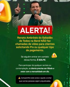 Vítima acreditou ter ganhado prêmio de R$ 50 mil após videochamada com cenário semelhante ao de programa televisivo; apresentador alerta que não faz ligações para as pessoas 