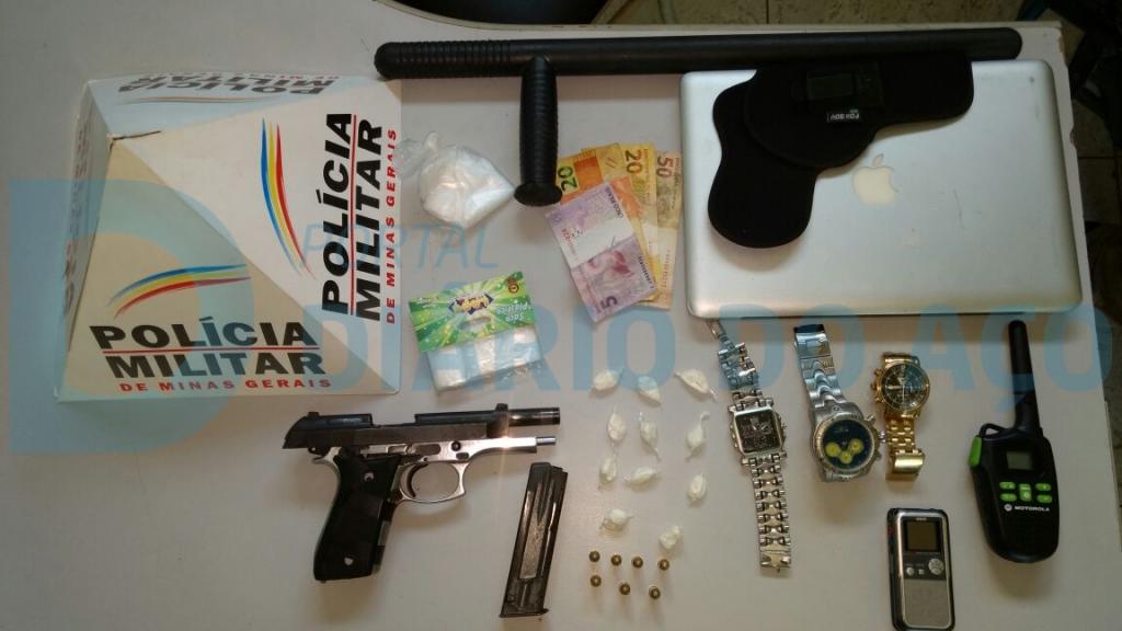 Material apreendido em poder do suspeito, encontrado no bairro Jardim Panorama após denúncias anônimas