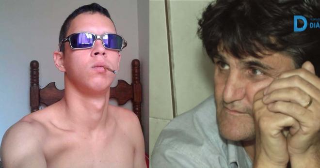 Vianinha (E) e o marido de Mariza, Maurílio Bretas, réus no julgamento desta quinta-feira
