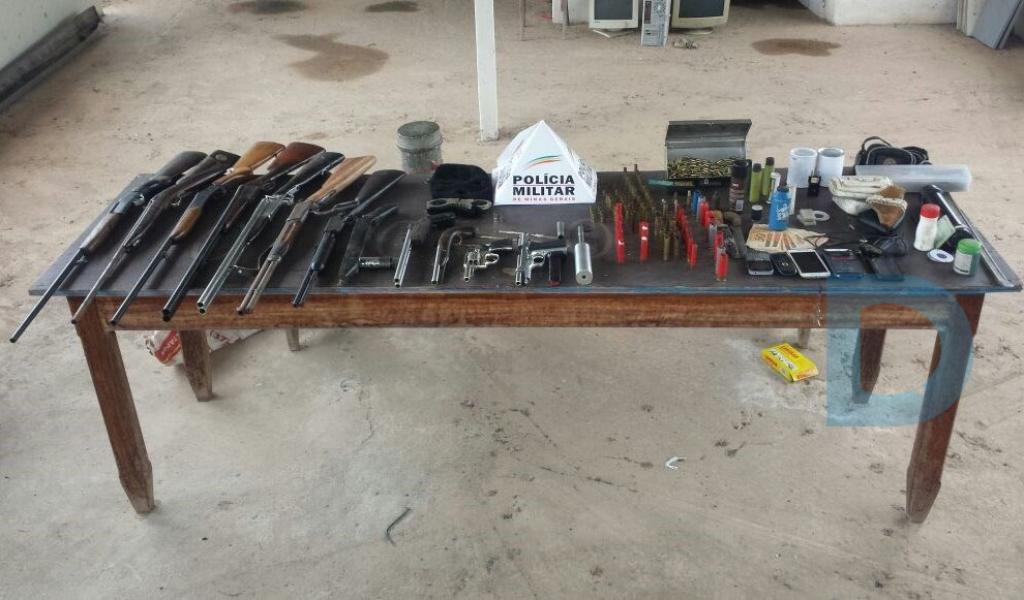 Armas apreendidas com Juscelino 