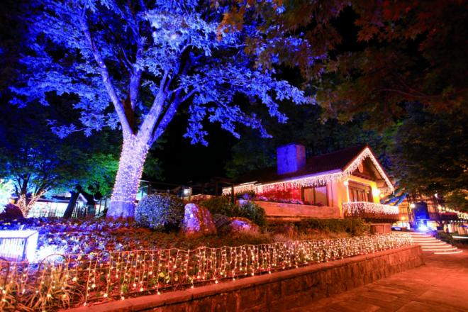 As luzes predominam em Gramado. A decoração é inteiramente voltada ao Natal, com beleza e magia