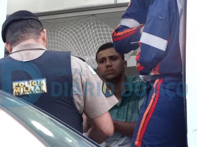 Willian, atingido de raspão, foi medicado no resgate do Samu e encaminhado à UPA, no bairro Canaã, em Ipatinga