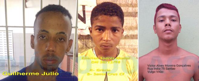 Três dos quatro presos em flagrante na fuga depois de assalto em Mesquita, investigados por tentativa de latrocínio contra supermercadista em Coronel Fabriciano 
