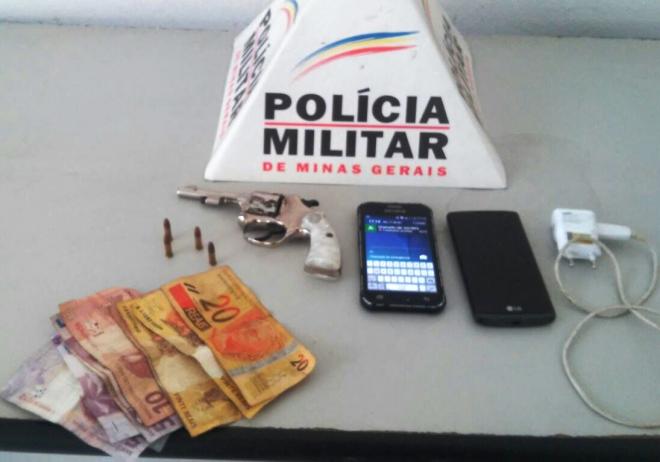 O revólver de calibre 22, usado na tentativa de homicídio, foi apreendido no local da confusão no Limoeiro