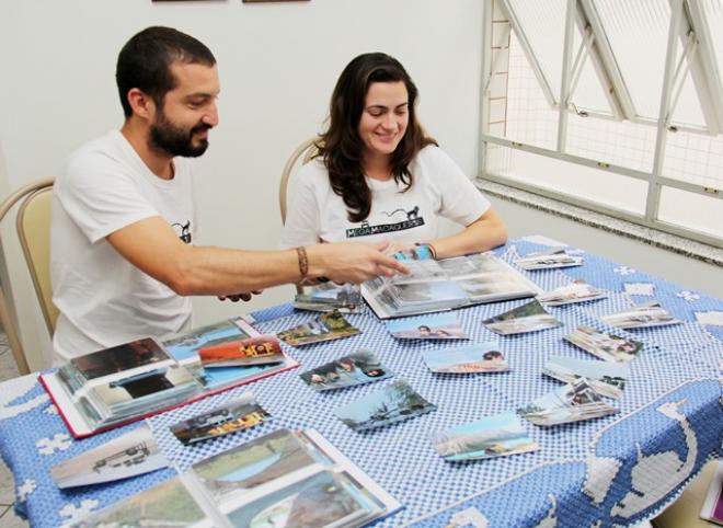 Lucas e Alice durante a entrevista ao Diário do Aço