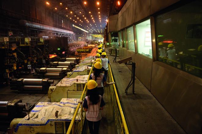 Alunos das escolas, em Conhecendo a Usiminas