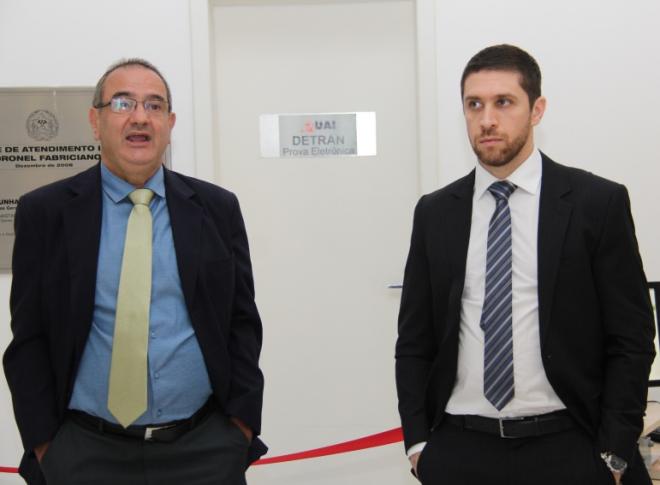 Itaner Debossan e Vinícius Ferreira participaram da inauguração da nova sala