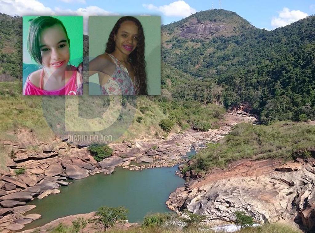 Alice Tereza de Almeida Madeira (E) e a prima dela, Samantha Samantha Pereira Ramos, ambas de 13 anos