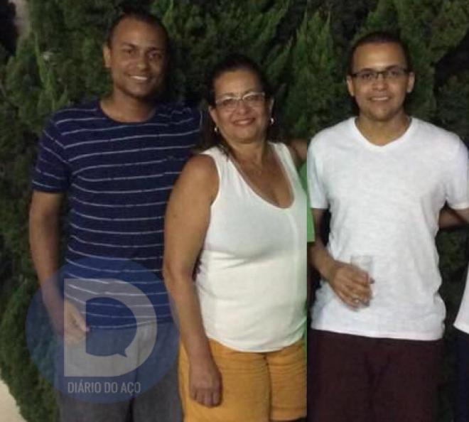 Morreram na hora  Ângela Ferreira dos Santos e os filhos Willian Ferreira dos Santos e Vinícius Ferreira dos Santos