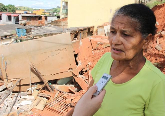 A moradora Magnólia Souza Chaves informou que não tem outro lugar para morar 