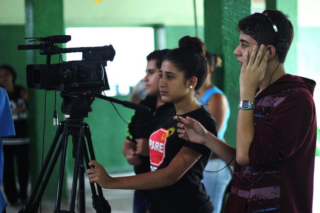 Os alunos da escola fizeram um curta-metragem