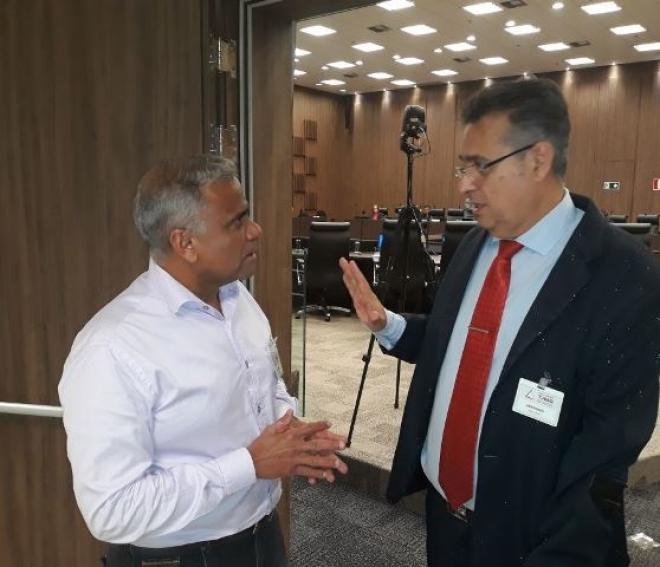 O presidente da Câmara de Ipatinga, Nardyello Rocha e o advogado da câmara, procurador da Câmara, Adalton Cunha