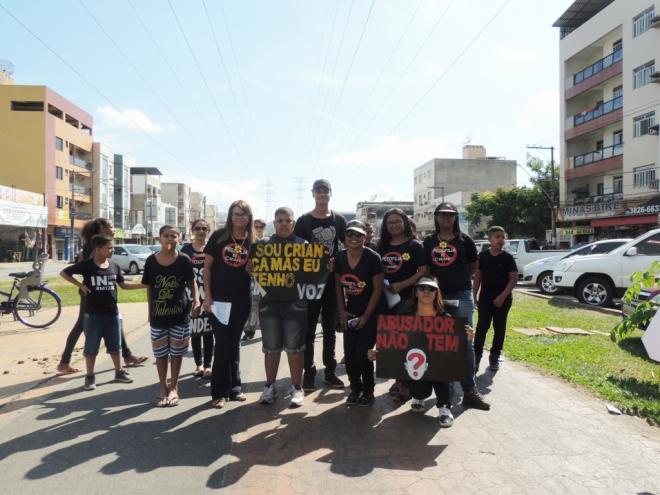 A caminhada terminou na avenida Selim José de Sales, no bairro Canaã