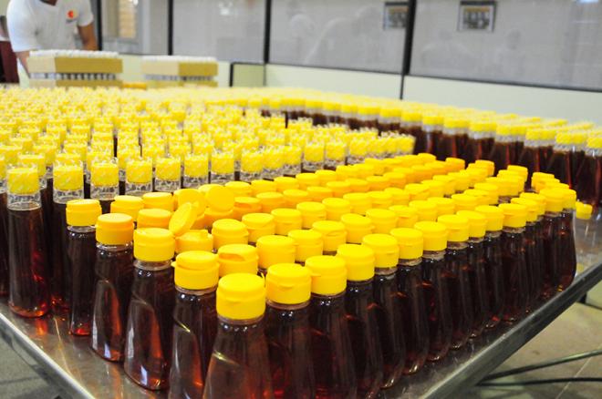 O mais puro mel é envasado e comercializado