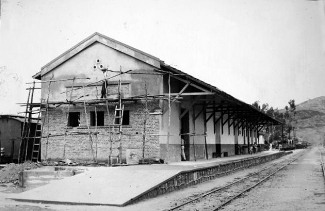 Obra de expansão do terminal, já denominado Cel. Fabriciano, no final dos anos 1960/Arquivo Revista Caminhos Gerais   