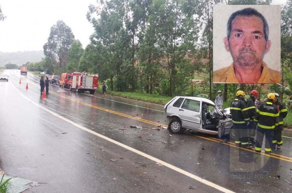 O motorista do Fiat Uno, José Dutra Alves, de 54 anos, morreu no local