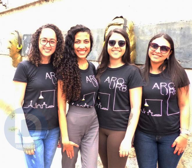 A intervenção urbana foi realizada por alunas do curso de Arquitetura e Urbanismo 