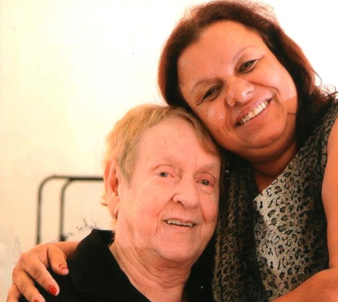 Marilda Lyra (à direita) e a pioneira dama da dança, Zélia Olguin 