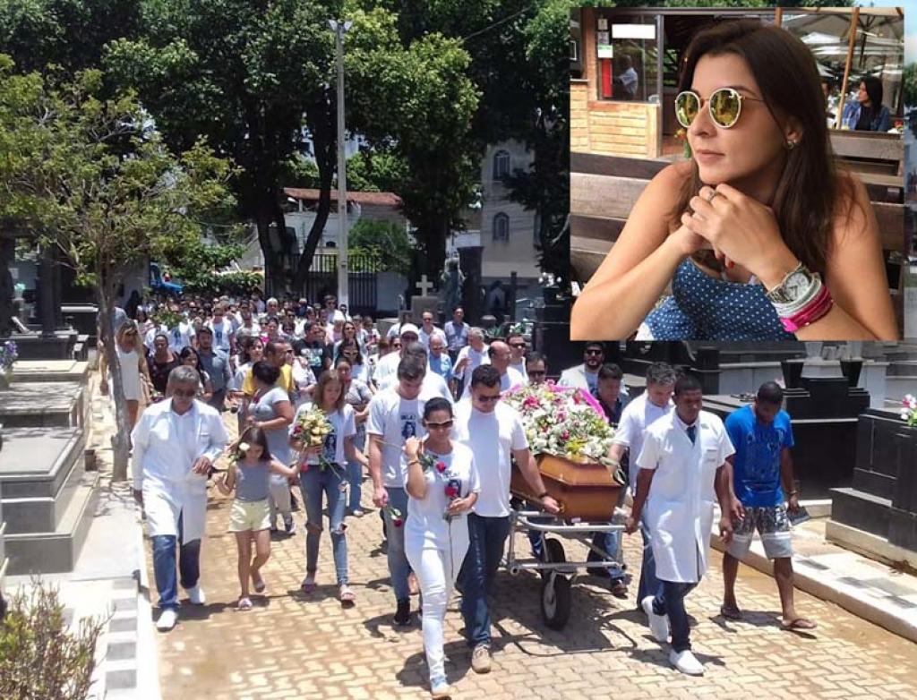 O sepultamento de Izabela Barroso ocorreu no fim da manhã de segunda-feira, em GV