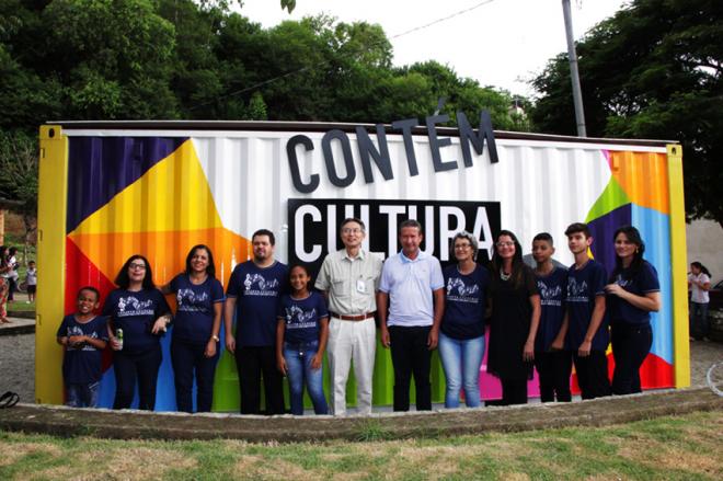 O terceiro Contém Cultura, na praça Padre Francisco Weber, em Bugre