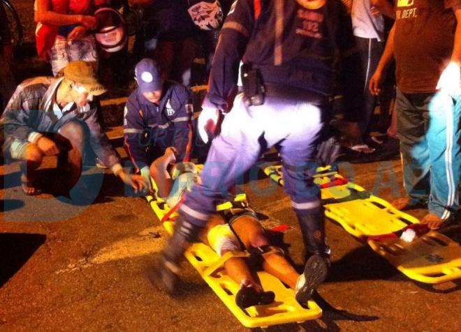 A mototaxista foi imobilizada e encaminhada pelo Samu ao Hospital Márcio Cunha