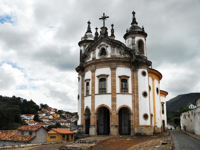 A Igreja do Rosário, em Ouro Preto 