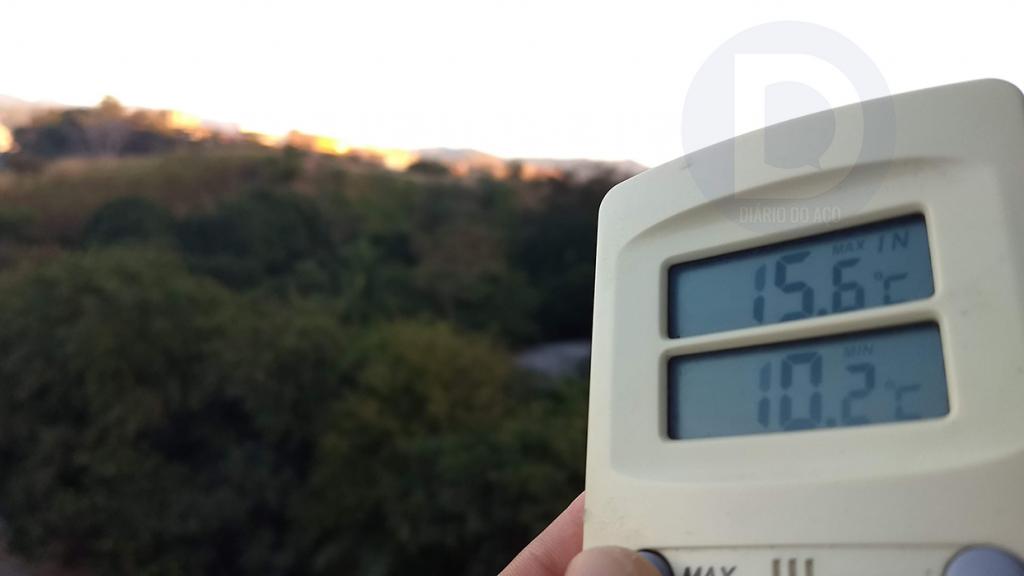 Temperatura na madrugada de hoje caiu a 10,2 graus, em Ipatinga