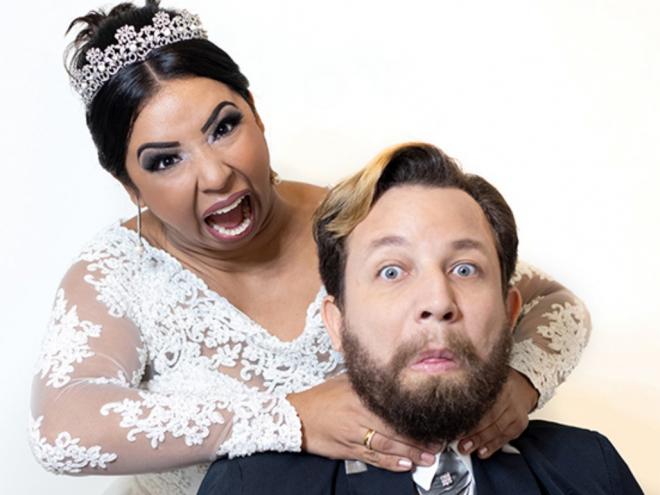 Grah Ferreira (Letícia) e Wadson Lourenço (Eduardo): um show de bom humor