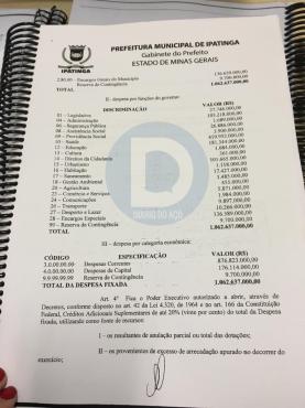 Projeto estima receita em R$ 1.062.637.000 e fixa despesa em igual valor