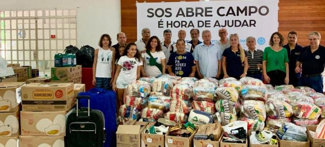 Campanha realizada em Ipatinga pelo Rotary arrecadou donativos para vítimas da chuva 