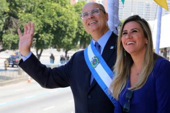 Witzel, com a mulher dele, Helena Witzel 