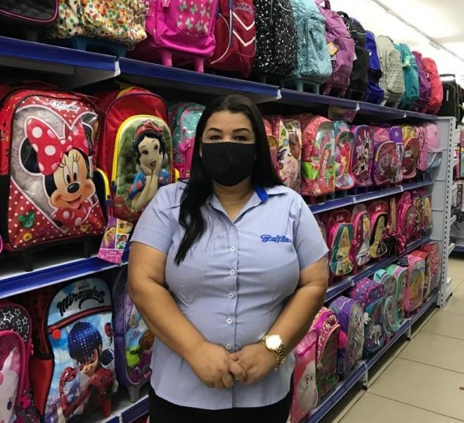 Denise de Souza ressaltou que é preciso antecipar as compras de material escolar para evitar aglomeração   