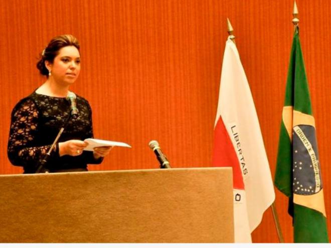 A juíza Beatriz Auxiliadora Rezende Machado abordou o tema violência doméstica (Foto Divulgação/TJMG)