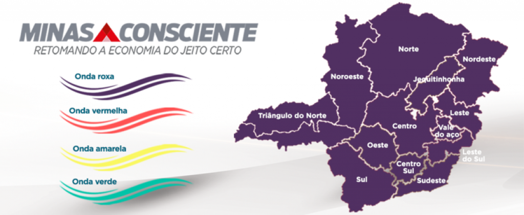 A onda roxa é considerada a mais restritiva do programa estadual que visa conter o avanço da covid-19