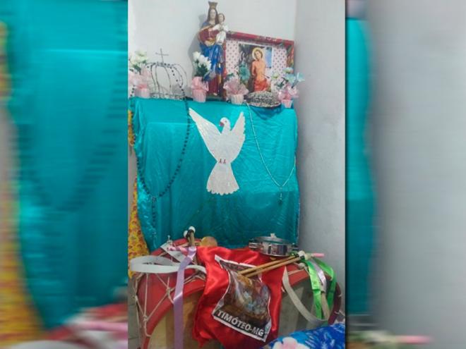A imagem de Nossa Senhora do Rosário é destaque nas cerimônias