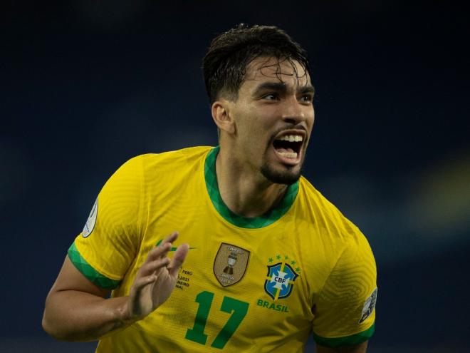 Lucas Paquetá fez o único gol diante do Peru, pela semifinal