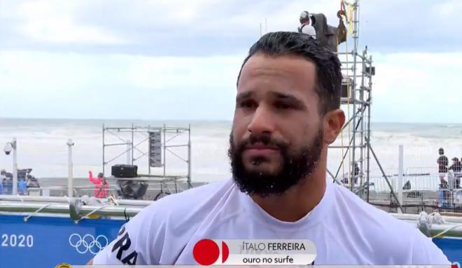 Ítalo Ferreira: 'Eu vim com uma frase para o Japão: 'diz amém, que o ouro vem'. E veio. Eu treinei muito e Deus realizou meu sonho. Fui pra dentro da água, sem pressão, fazendo o que eu amo e consegui o que eu quis'