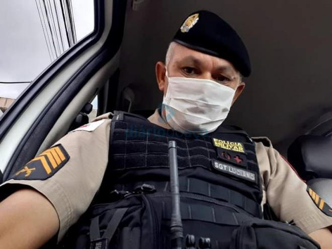 Sargento Luciano Conrado realizou os procedimentos na bebê que se encontrava engasgada