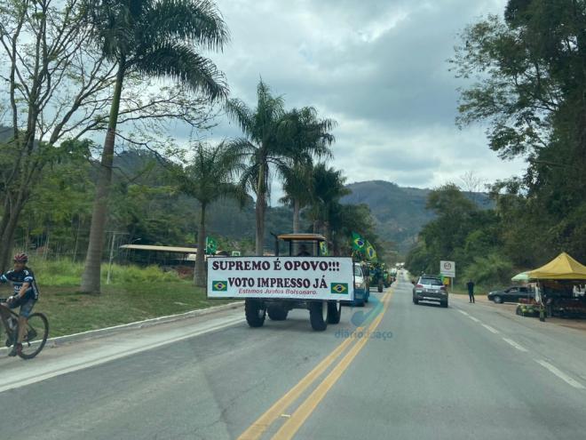 Em Venda Nova do Imigrante, no Espírito Santo, motoristas mostravam apoio a Bolsonaro