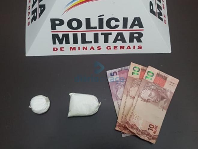 Cerca de 40 gramas de cocaína apreendidos em um matagal no Bela Vista