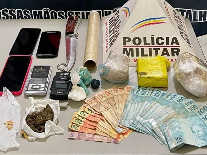Maconha, crack e cocaína foram apreendidos junto com mais de R$ 2 mil no Centro de Ipatinga
