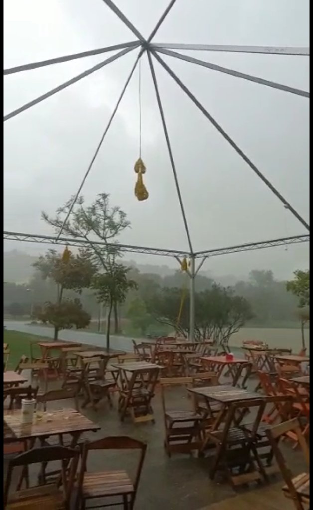 Situação de quisque no Parque Ipanema após a chuva