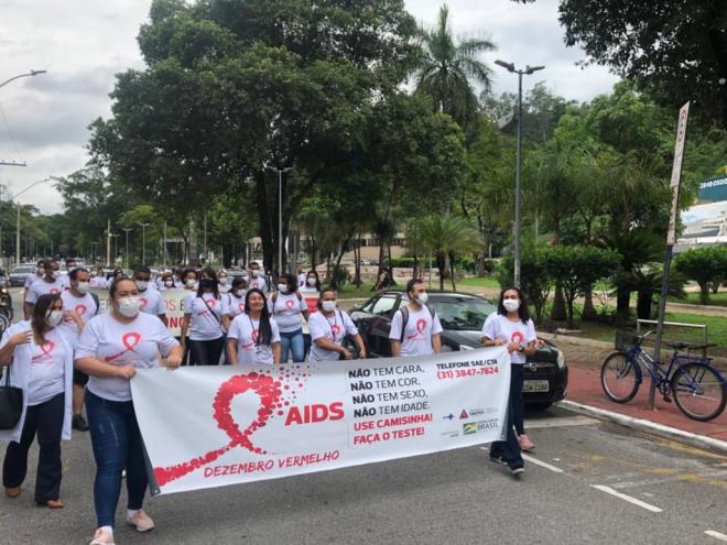 Foram realizadas passeata e blitz educativa no Centro Norte da cidade, no Dia Mundial da Luta Contra a Aids  