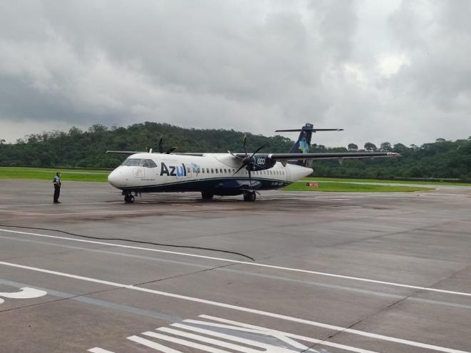 Por causa de falha em comunicação com a torre automática, aterrissagem de um avião da Azul foi cancelados na noite de segunda-feira  