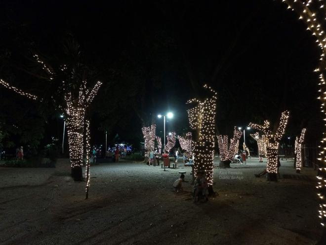 Iluninação especial de Natal, no Parque Ipanema, é um atrativo extra neste fim de ano, no principal cartão-postal de Ipatinga