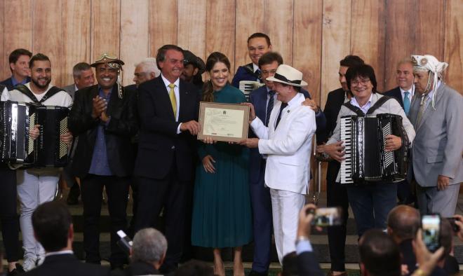 Presidente participou segunda-feira da cerimônia de reconhecimento do forró como Patrimônio Cultural do Brasil